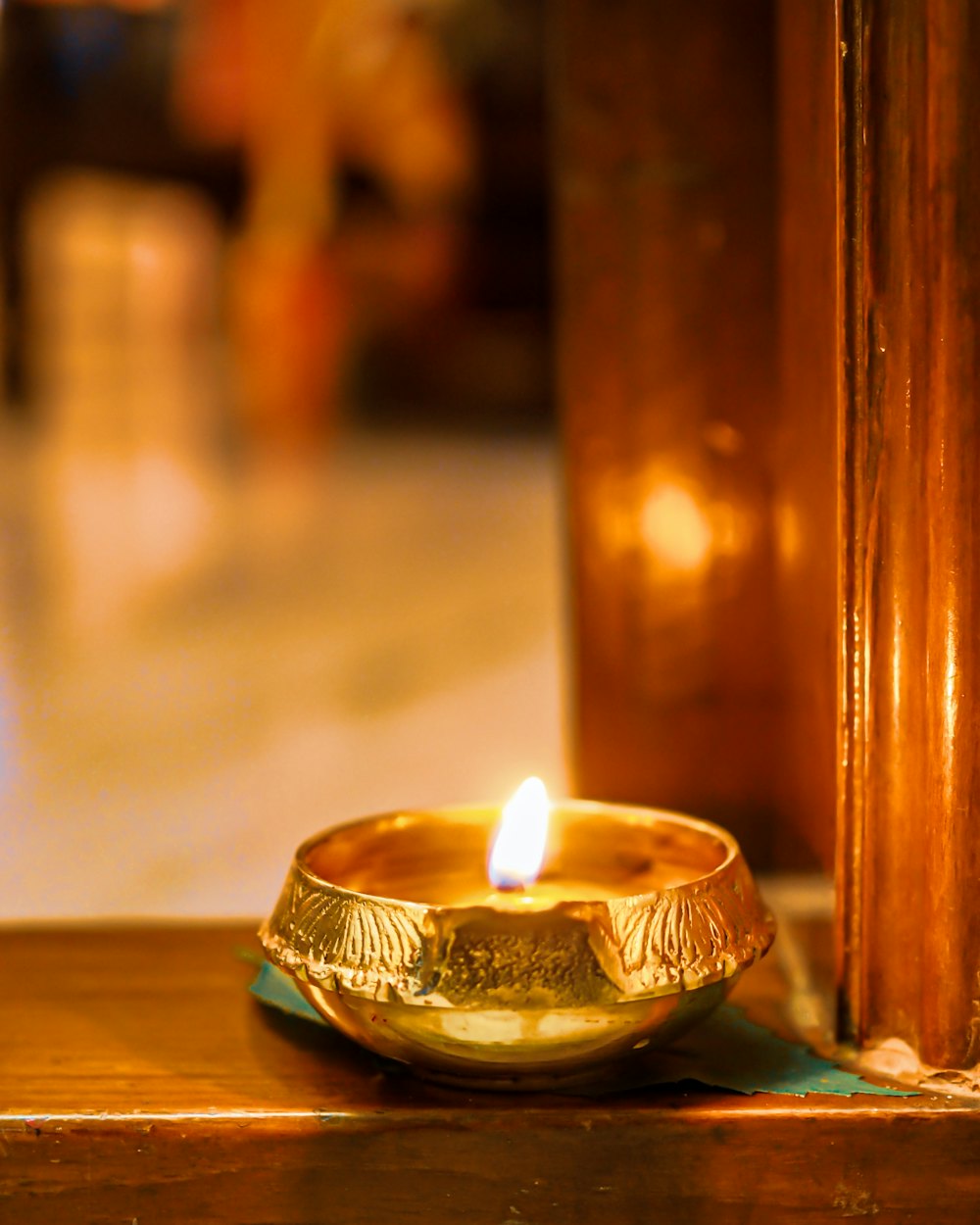 A glowing diya — symbol of inner light and guidance